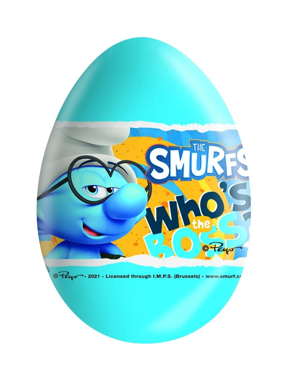 The Smurfs Surprise Milk Chocolate Eggs with Prize Inside 24 Eggs Display Box