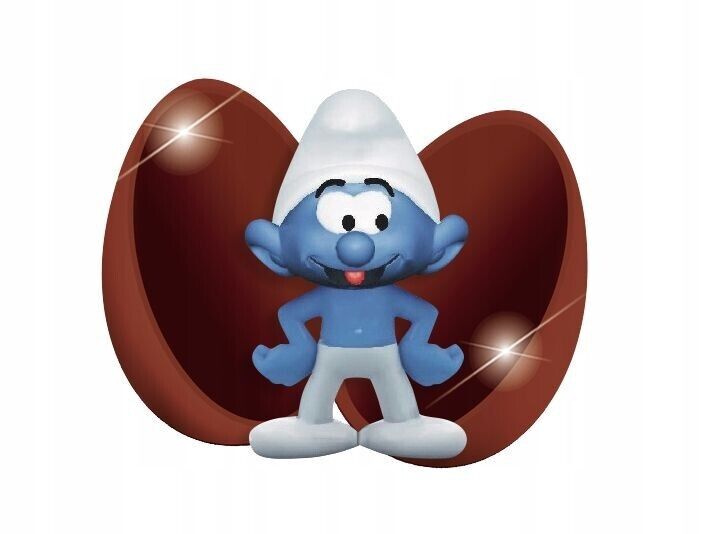 The Smurfs Surprise Milk Chocolate Eggs with Prize Inside 24 Eggs Display Box