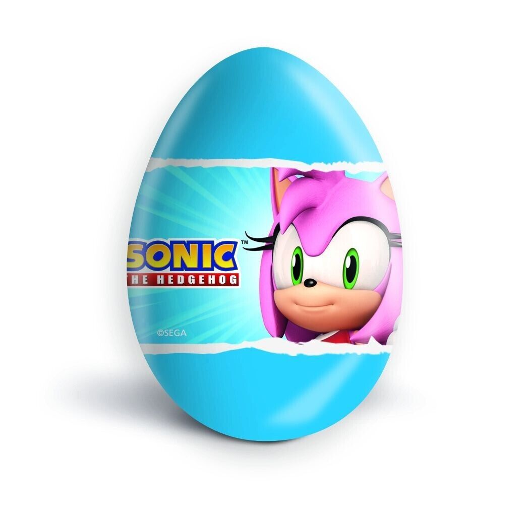 Sonic The Hedgehog Surprise Milk Chocolate Eggs with Prize Inside 24 Eggs Box