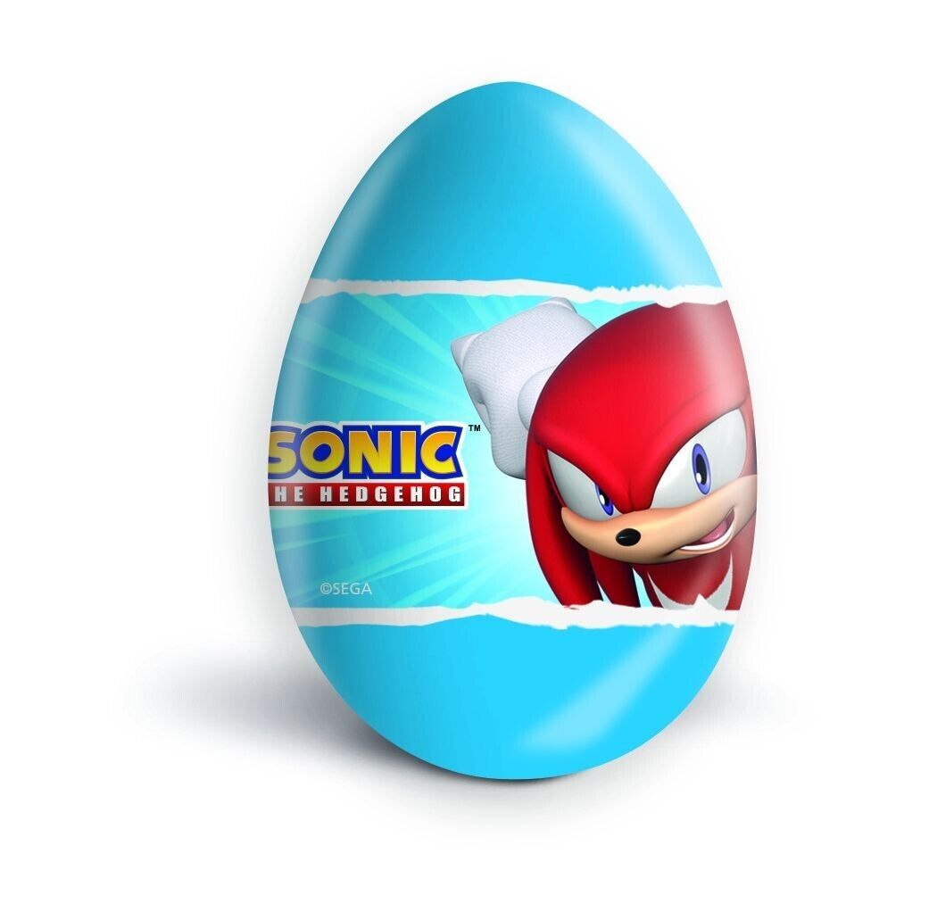 Sonic The Hedgehog Surprise Milk Chocolate Eggs with Prize Inside 24 Eggs Box