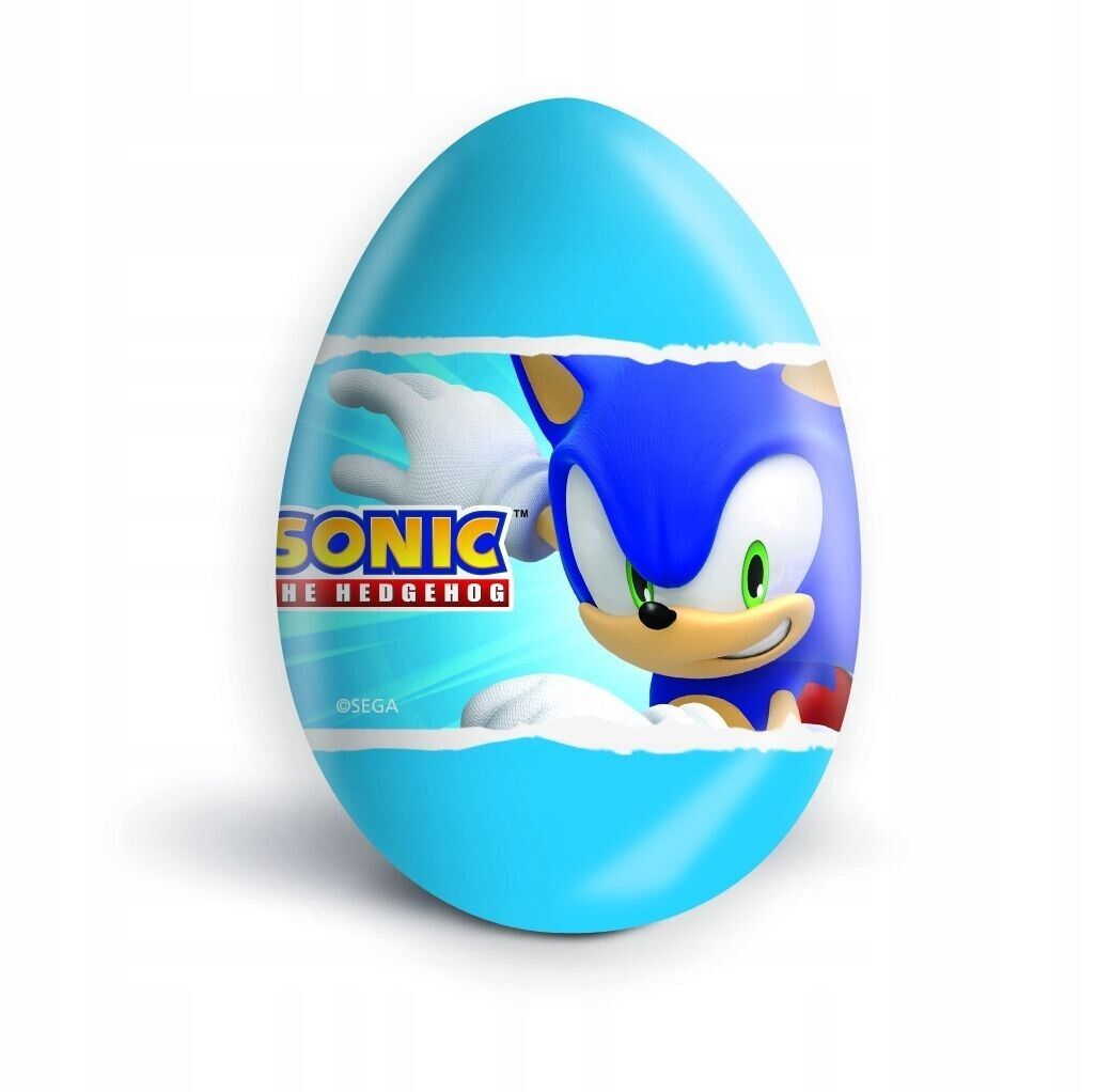 Sonic The Hedgehog Surprise Milk Chocolate Eggs with Prize Inside 24 Eggs Box