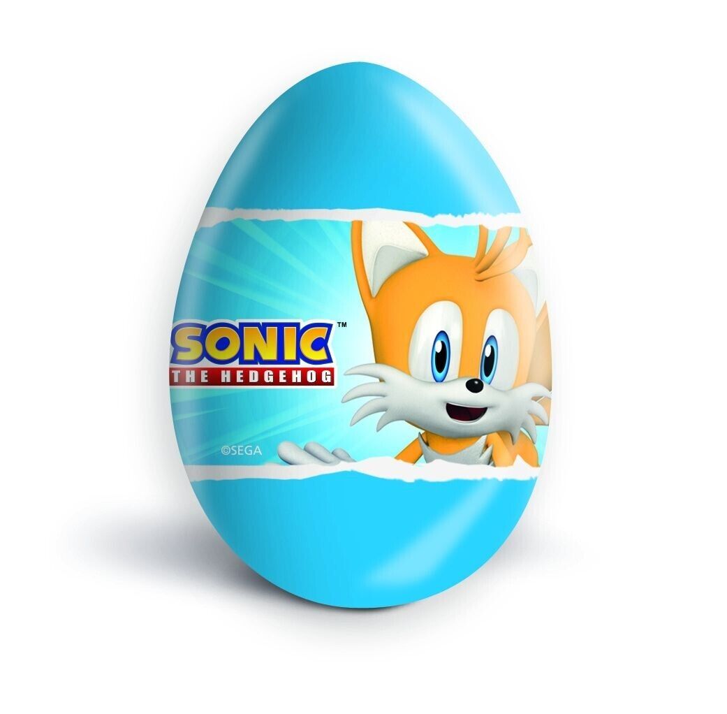 Sonic The Hedgehog Surprise Milk Chocolate Eggs with Prize Inside 24 Eggs Box