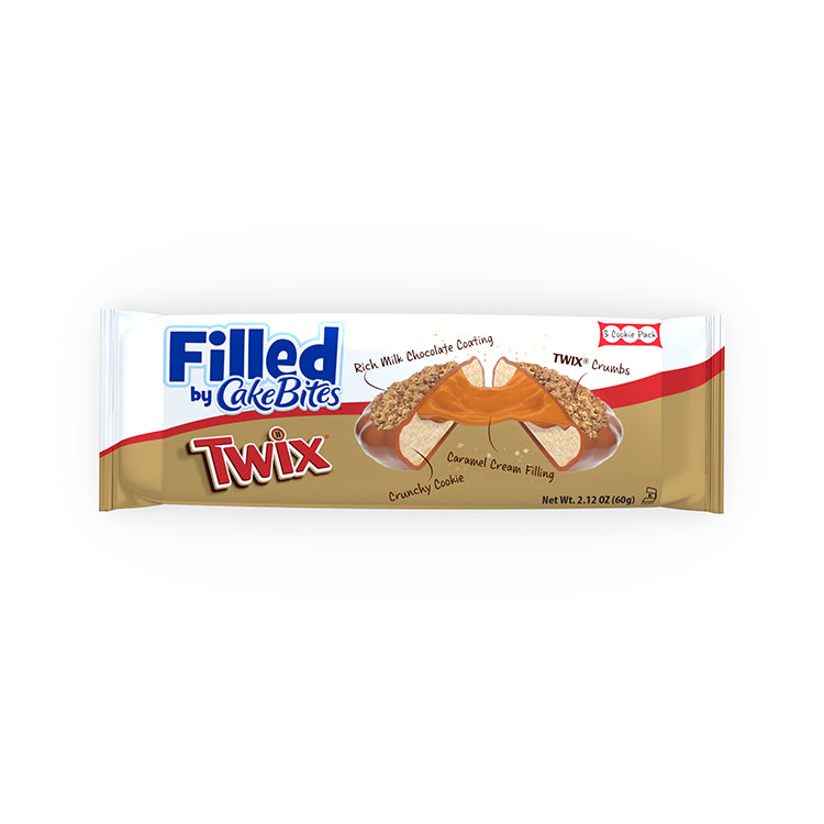 Filled by CakeBites, Twix (8 Pack of 3 Cookies)