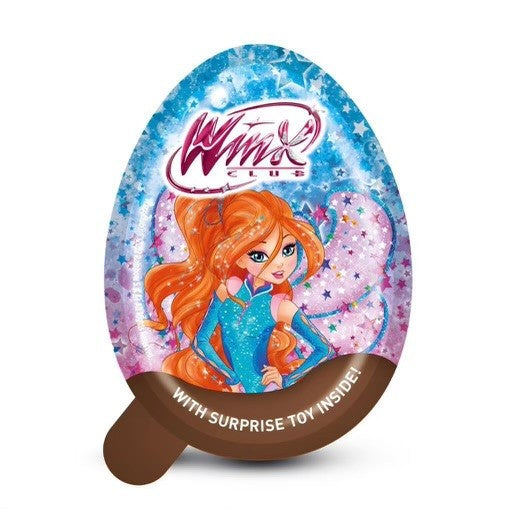 Winx Club - Biscuit bites eggs on Milky & Cocoa cream with a Suprise Toy (24 Pack)